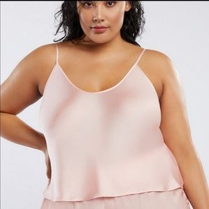 Savage X Fenty Classic Satin Cami in Pink‎ Size XL